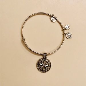 Alex and Ani Silver Compass Charm Bracelet